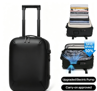 Sac à dos de voyage extensible avec compartiment pour ordinateur portable, compartiment sec/humide, serrure TSA et compression sous vide