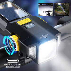 Luz de Bicicleta Antuke X71, Energía Solar, LED con Zoom Ajustable, Luz Dual, 4 Modos, Impermeable IPX4 - Product Image 2