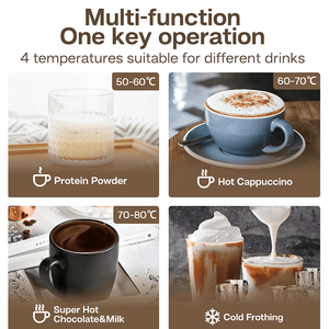 Mousseur à lait électrique HiBREW 300 ml 300 W entièrement automatique en acier inoxydable SUS304 pour la maison - Product Image 5