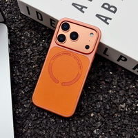 Étui de téléphone magnétique avec motif Lychee pour iPhone 18Pro 17, 16, 15, 14, 13, 12, 11Pro Plus, étui de téléphone anti-chute