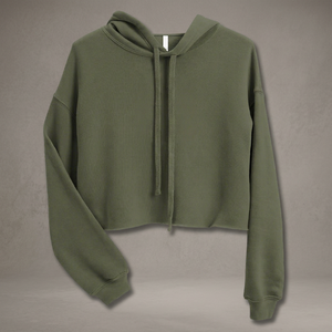 Sudadera Corta para Mujer, Color Verde Oliva, Estilo Casual, Manga Larga, Tejida, Ecológica, 100% Algodón, Transpirable, para Invierno - Product Image 6