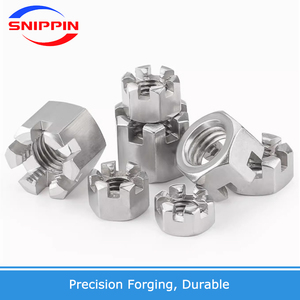 GB6178 Écrou hexagonal à tête hexagonale à tête <span class=keywords><strong>ronde</strong></span> fendue en acier inoxydable 304 M6 M8 M10 M12 M14 M16 M18 M20 M24 - Product Image 3