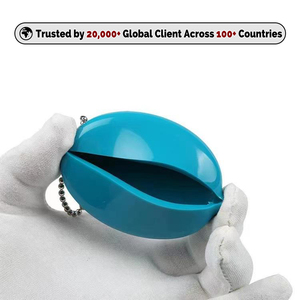 Wholesale <b>Keyring</b> Coin Pouch Plastic PVC Silicone Squeezes Coin Purse With Keychain Custom Blank Rubber Coin Case With LOGO - Product Image 6