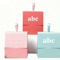 Boîte d'emballage de rouge à lèvres miniature rose personnalisée avec logo pour filles - Cadeau rétro et miniature - Boîte cadeau pliable