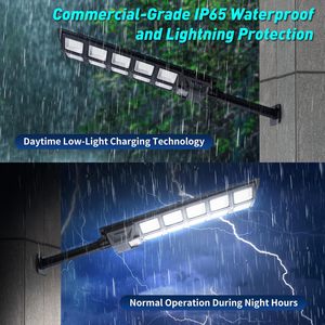 Solar High Power <b>Motion</b> <b>Sensor</b> Road ABS Waterproof IP65 All-in-One <b>LED</b> Street <b>Light</b> Outdoor - Product Image 3