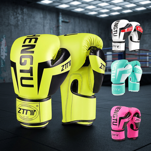 Gants de boxe professionnels en cuir PU avec logo personnalisé OEM/ODM, prix usine, éponge absorbante pour poignet - Product Image 3