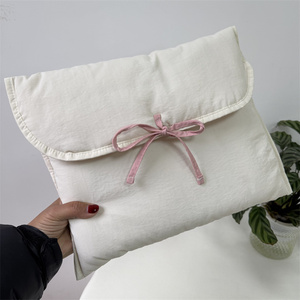 Custom INS Ballet Style Quilted Laptop Tablet Bag Luxury Thick Soft Cotton <b>Envelope</b> Bag for Clothing Cosmetics Packaging - Product Image 1