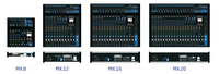 Console de mixage audio numérique professionnelle 12 canaux en métal avec DSP, effets intégrés et enregistrement USB
