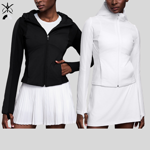 Veste cardigan décontractée pour <span class=keywords><strong>femme</strong></span>, chaude, ajustée, polyvalente, pour l'automne/hiver, idéale pour le sport et les activités de plein air, avec fermeture éclair et capuche - Product Image 2