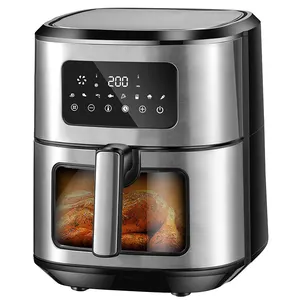 1-50 l volle kapazität 5 l 6 l 7 l 8 l 9 l 7 qt crispy 8 in 1 smart luftfritteuse digitale 6,5 l edelstahl luftfritteuse 6,5 liter mit fenster