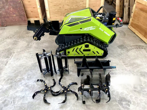 Crawler Remote Control Lawn Mower 800mm Grass <b>Box</b> Multi-function Trenching <b>Weeding</b> Backfill Integrated Rotary Machine NDH800 Wir - Product Image 4