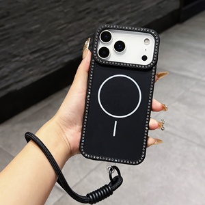<span class=keywords><strong>เคส</strong></span>โทรศัพท์มือถือแบบแม่เหล็กสีพื้นประดับเพชรหรูหราสำหรับผู้หญิง รุ่น iPhone 17 Air 16 15 14 <span class=keywords><strong>13</strong></span> <span class=keywords><strong>12</strong></span> 11 <span class=keywords><strong>Pro</strong></span> <span class=keywords><strong>Max</strong></span> - Product Image 3