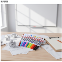 Marqueurs pour tableau blanc en acrylique à pointe fine de 0,7 mm, imperméables, effaçables à sec, écologiques, 8 à 12 couleurs, personnalisables