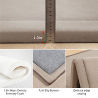 Tapis d'éveil pour bébé en coton épais de haute qualité, non toxique, doux, soutien optimal, résistant aux taches, antidérapant, pour jeux d'intérieur des enfants