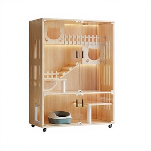 Villa per Gatti a Forma di Gatto, Struttura per Arrampicata, Gabbia Interna, Casetta, Armadio, Nido Panoramico - Product Image 1