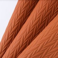 Housse de siège de voiture en cuir microfibre PU orange gaufré 3D imperméable avec motif fleur de riz pour meubles et artisanat