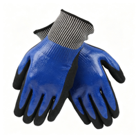 Gants de travail de construction personnalisés, gants médicaux enduits de nitrile, gants jetables en nitrile et vinyle