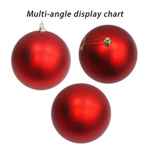 Kerstballen van plastic, gekleurd mat, rond, hangende ornamenten, feestelijke & partydecoratie voor thuis - Product Image 5