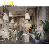 Comptoir de café moderne pour intérieur commercial, design élégant, dessus en marbre noir, comptoir de bar pour hôtel, restaurant, vitrine de présentation de café