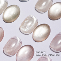 Vinimay TPO Free Light 9 couleurs Gel magnétique effet œil de chat réfléchissant de haute qualité avec logo personnalisé, blanc clair lune