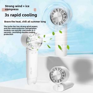 Ventilador de Cuello Portátil Recargable, Plegable, con Motor sin Escobillas, 3 Velocidades, Enfriamiento por Hielo, para Exteriores - Product Image 3