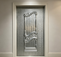 Panneau de porte décoratif en métal gaufré pour maison locative, appartement, entrée de bâtiment, acier laminé PVC