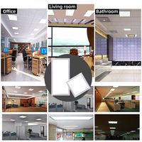 Panneau lumineux LED pour bureau à domicile moderne 600x600 600x1200 1200x300 Carré avec corps en aluminium 36W pour la maison ou le bureau