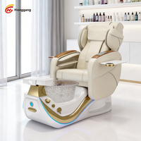 Fauteuil de pédicure électrique réglable de luxe pour salon de manucure, spa pour les pieds, massage, en PU
