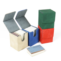 Couronne gagner collecte PU boîte de pont en cuir publicité Poker boîte de rangement pour jeu de société Trading Magic TCG boîtes de jeu de cartes à jouer