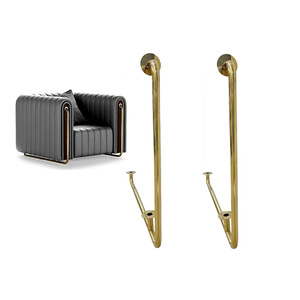 Accoudoirs de canapé de luxe Chao Guanxing en acier inoxydable plaqué, accessoires de quincaillerie de mobilier de style luxe léger - Product Image 4