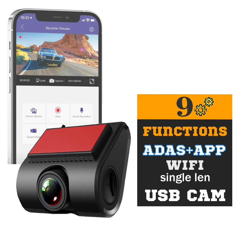 Daza fábrica preço câmera do carro dvr caixa preta melhor venda hd digital adas 4g câmera de ré com aplicativo
