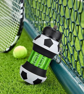 Hot Selling Lightweight Foldable Soccer <b>Water</b> <b>Bottle</b>-Food Grade Silicone Leakproof & Portable 550ml for Outdoor Activities Kids - Product Image 6
