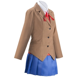 Disfraz de <span class=keywords><strong>Anime</strong></span> Doki Doki Literature Club, Cosplay de Monika, Sayori, <span class=keywords><strong>Yuri</strong></span>, Natsuki, Uniforme Escolar Unisex para Halloween, Algodón/Poliéster - Product Image 4