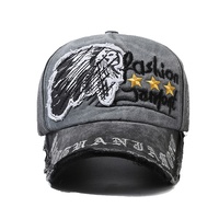 Gorra de Béisbol Ajustable de 6 Paneles con Letras Bordadas Retro Lavadas para Hombre y Mujer, PVC, Combinación de Colores Indios, Personalizada, Estilo Urbano