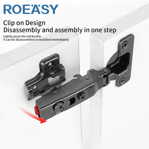 ROEASY-Charnières de Porte de Placard Hydrauliques 2D à Petit <span class=keywords><strong>Angle</strong></span>, pour Cuisine, Salon, Hôpital, Fermeture Douce - Product Image 2