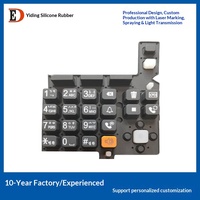 Manufacturer Supplies Silicone Keycaps-Translucent Conductive Oil-Sprayed Printed Laser-Engraved-Black Orange Red