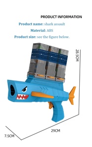 <span class=keywords><strong>Pistolet</strong></span> catapulte pour enfants, jouet interactif parent-enfant, jouet requin, <span class=keywords><strong>pistolet</strong></span> en ABS avec tissu collant, balle collante et 3 cartouches - Product Image 6