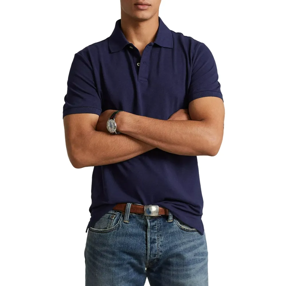 Polo de golf para hombre, ropa de marca personalizada con logotipo bordado, de manga corta, antiestática, ajuste en blanco