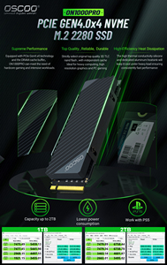 OSCOO ON1000 PRO M.2 SSD PCIe 4.0*4 512Gb | 1TB | 2TB | 4TB | 8TB Game Laptop PC peredam panas 3D TLC NAND Flash - Product Image 5