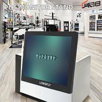 Longfly Dual/Single Touch Monitor Support en métal stable Support de support de montage de bureau pour caisse enregistreuse POS Garantie 1 an
