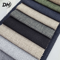Tissu en polyester anti-abrasion, imitation lin, léger, écologique, tons neutres multi-terre, pour la décoration intérieure, vente en gros