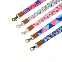 Lanière personnalisée en polyester avec logo imprimé par sublimation, sangle de cou pour porte-badge, porte-carte, porte-téléphone, porte-clés