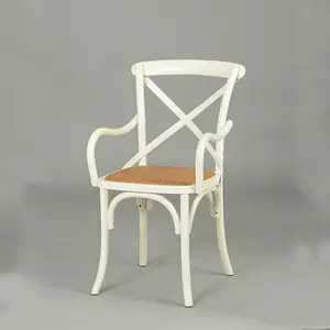 仿古复制扶手椅法国家具椅实木十字背扶手椅 (CH-528)
