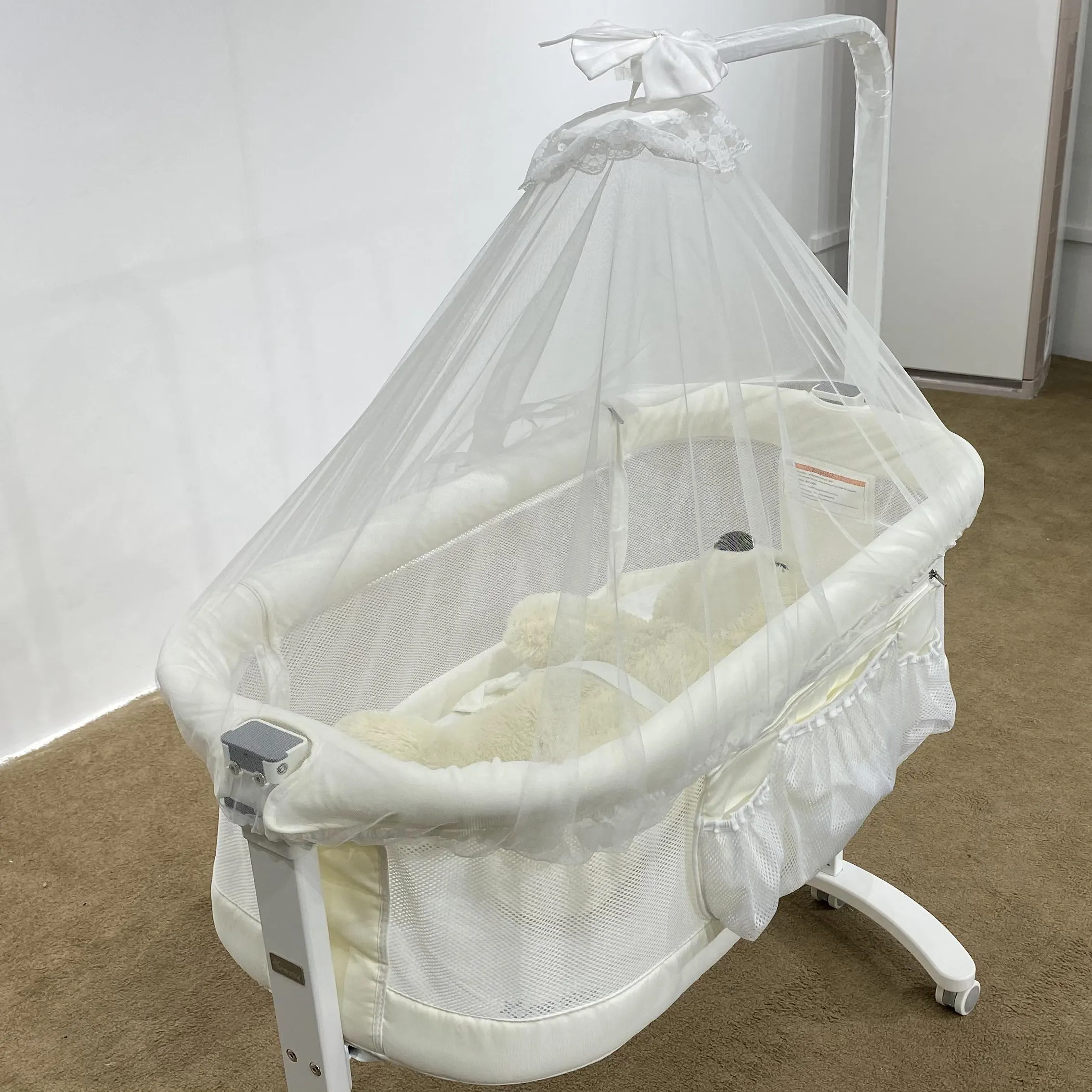 AliGan ชุดเปลเด็กทารกแรกเกิด3 In 1,เปลนอนแบบพกพาพับได้สำหรับเดินทางพร้อมตัวจัดระเบียบผ้าอ้อมแบบแขวน