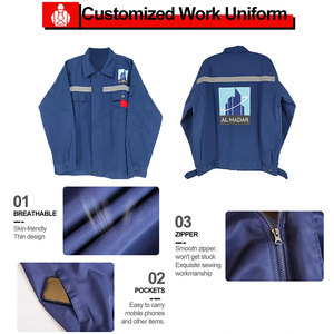 Combinaison de travail imperméable et résistante à l'eau pour hommes AI-MICH, grande taille, uniforme de garde de sécurité, vêtements de travail haute visibilité, manches longues - Product Image 2