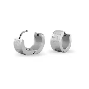 Wholesale Jewelry Top Grade Stainless Steel Roman Numeral Hinged Hoop Earrings Premium Quality High Demanded for Unisex