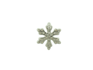 Pendentif délicat en cristal flocon de neige, plaqué or et argent bicolore, bijou léger et tendance pour femme - Product Image 2