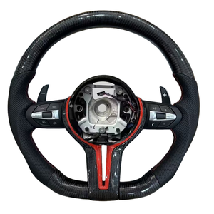 Volant en cuir semi-carbone avec marquage de correction rouge pour BMW M3 M4 <span class=keywords><strong>M5</strong></span> M6 F06 F10 F15 F16 F20 F30 F31 F32 F34 F36 - Product Image 5
