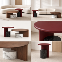 Table basse d'hôtel sur mesure, meubles en bois modernes avec rangement dissimulé pour chambre d'hôtes