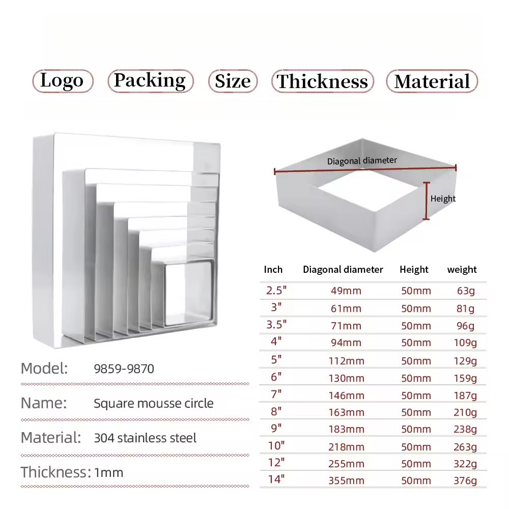 Carré Argenté - H:50mm